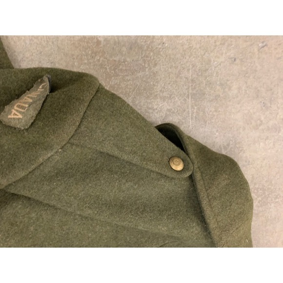 1940s WWII military canada wool coat men size L - Picture 9 of 9